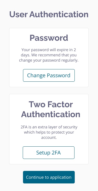 2-factor-authentication Clinical Insight's 2-factor log-in is shown in the image, keeping user information safe. As well as 2-factor log authentican, passwords can be changed to add extra security.
